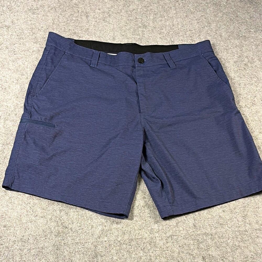 Hawke & Co Men's Blue Chino Shorts 36W Poly/Spandex